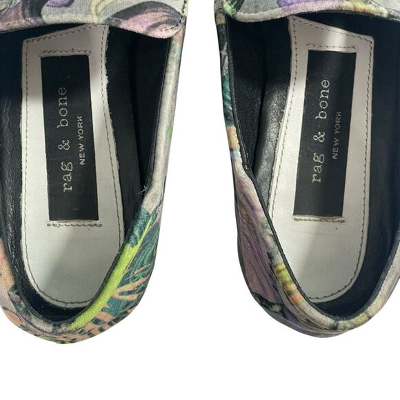 Rag & Bone Alix Velvet Convertible Mules Size EU 37 Floral Loafers - Picture 11 of 12